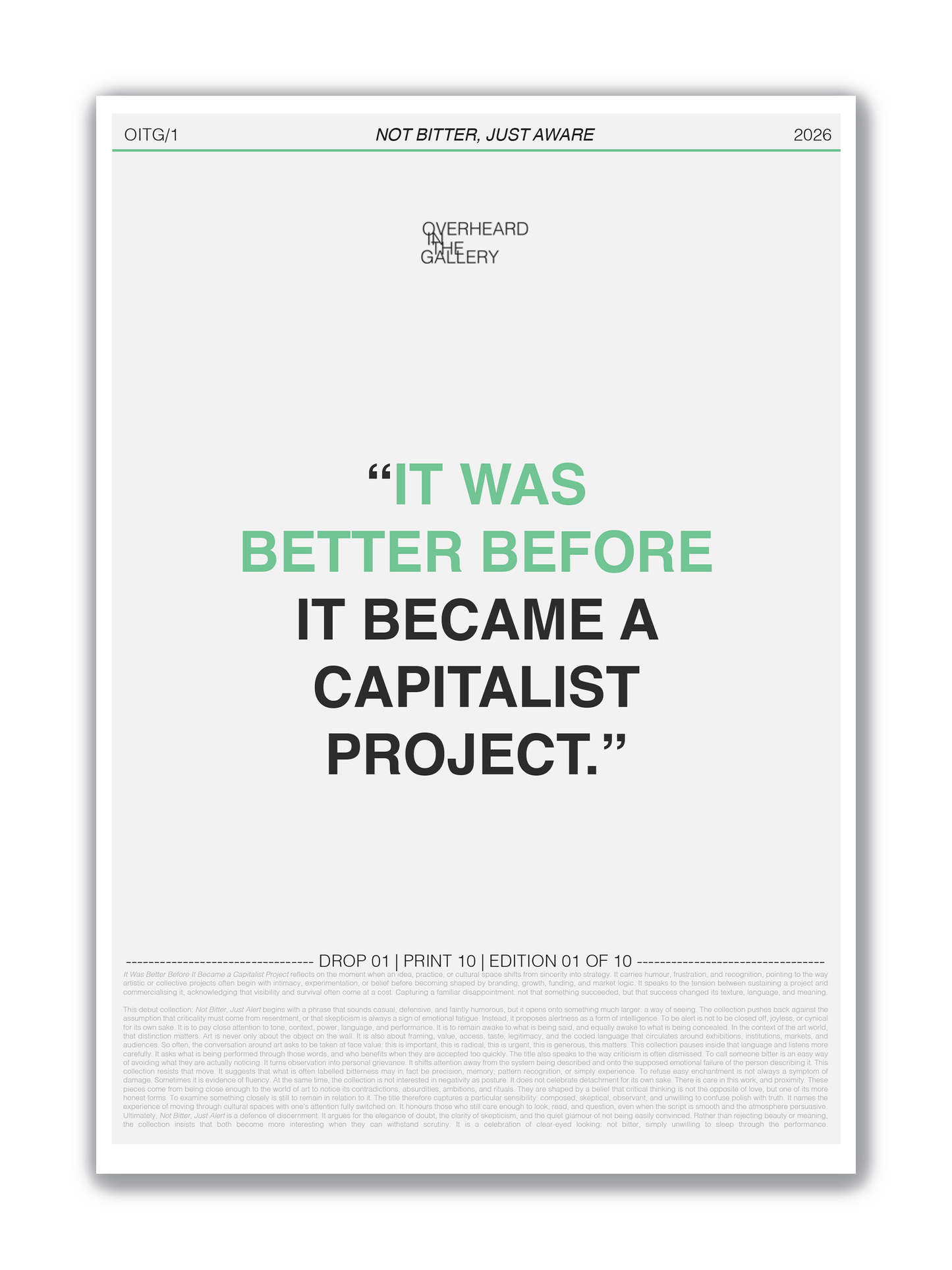 10 | RESPECTFULLY | Limited Edition Print