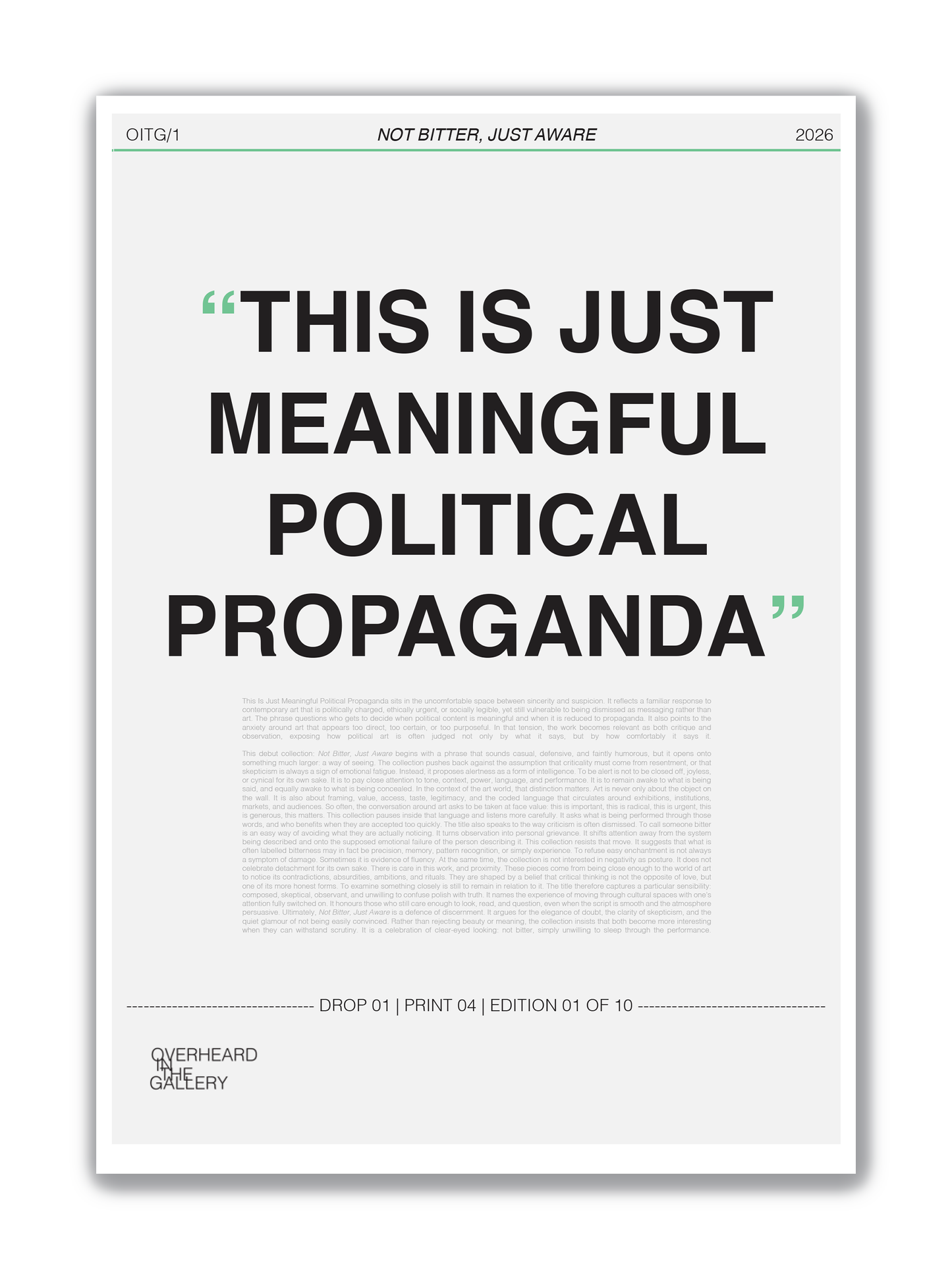 04 | MEANINGFUL PROPAGANDA | Limited Edition Print