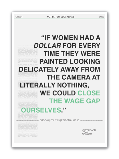 05 | THE WAGE GAP | Limited Edition Print